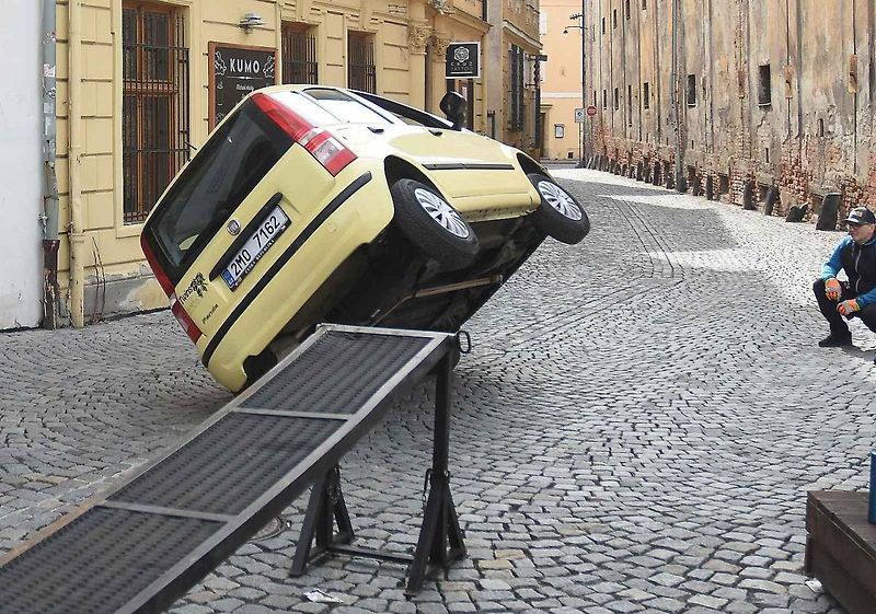 Z natáčení komedie Když se zhasne v Olomouci