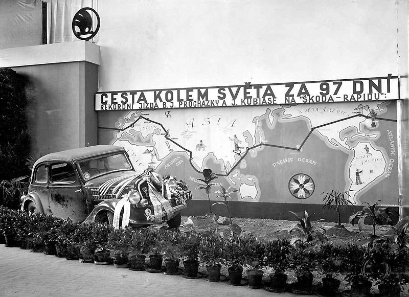 Škoda Rapid z cesty kolem světa.