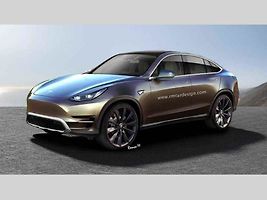 Neoficiální ilustrace Tesly Model Y.