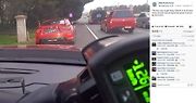 „Tenhle hrdina jel 126 km/h v zóně s osmdesátkou. Kdyby tak byl jeho mozek stejně velký, jako to křídlo. #roasted #zpomal.“