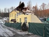 Demolice domů v ulici Za Můstkem v Trutnově Poříčí kvůli stavbě dálnice D11.