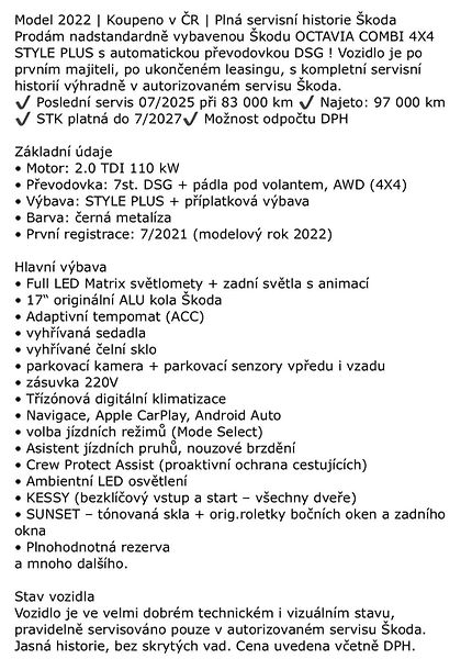 Škoda Octavia 2.0 TDI Style plus 4x4  - fotka 15 z 17