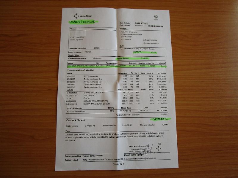 Volkswagen Golf Sportsvan 1,4TSI-92KW-KOUPEN V ČR+STK - fotka 20 z 20