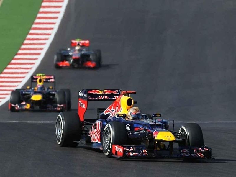 Sebastian Vettel skončil ve Velké ceně USA v Austinu druhý.