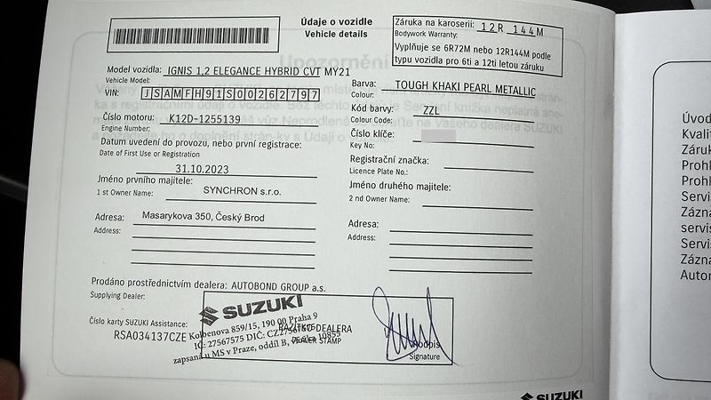 Suzuki Ignis (2023) Suzuki Ignis Elegance automat - fotka 18 z 20