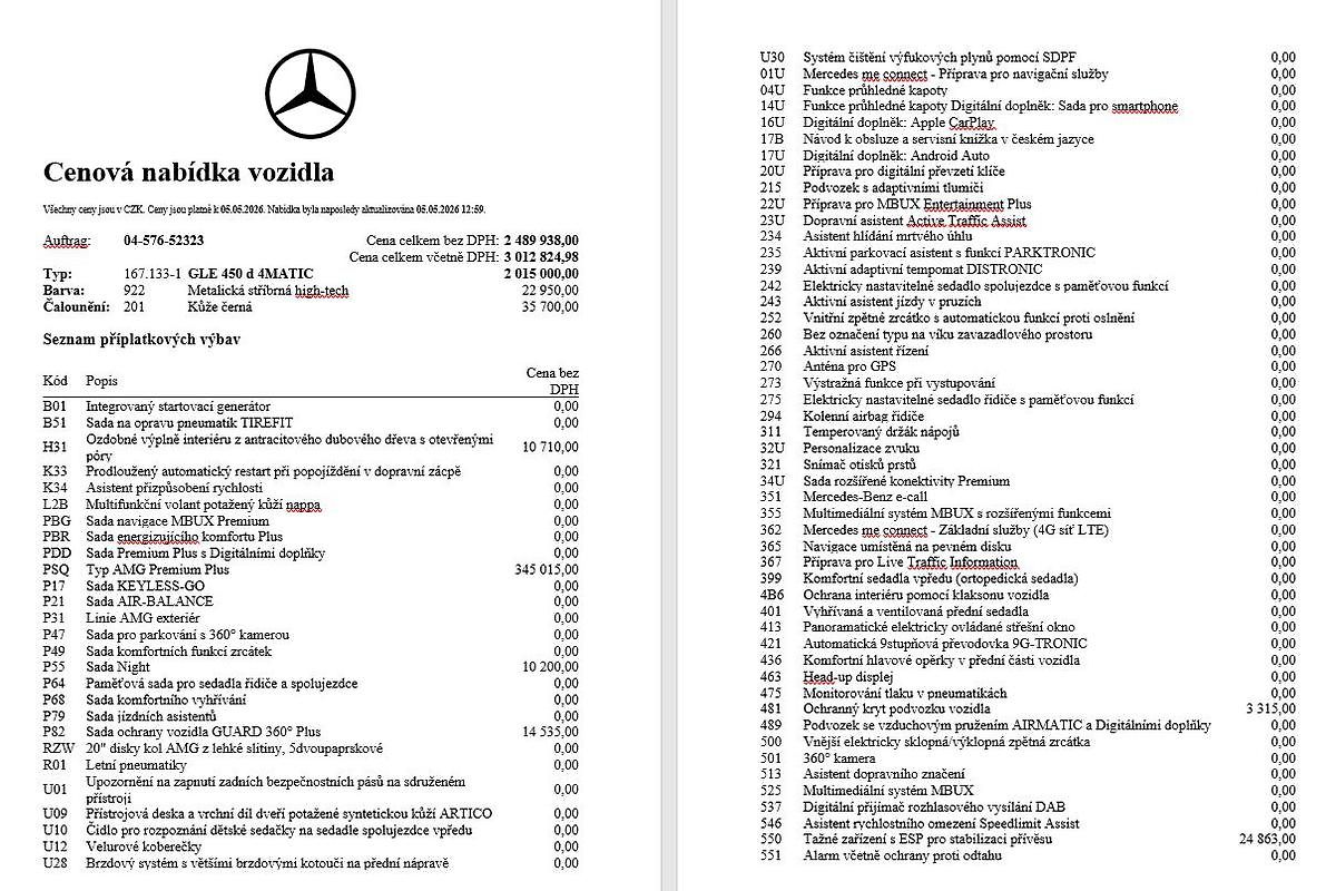 Mercedes-Benz GLE 450d 4M