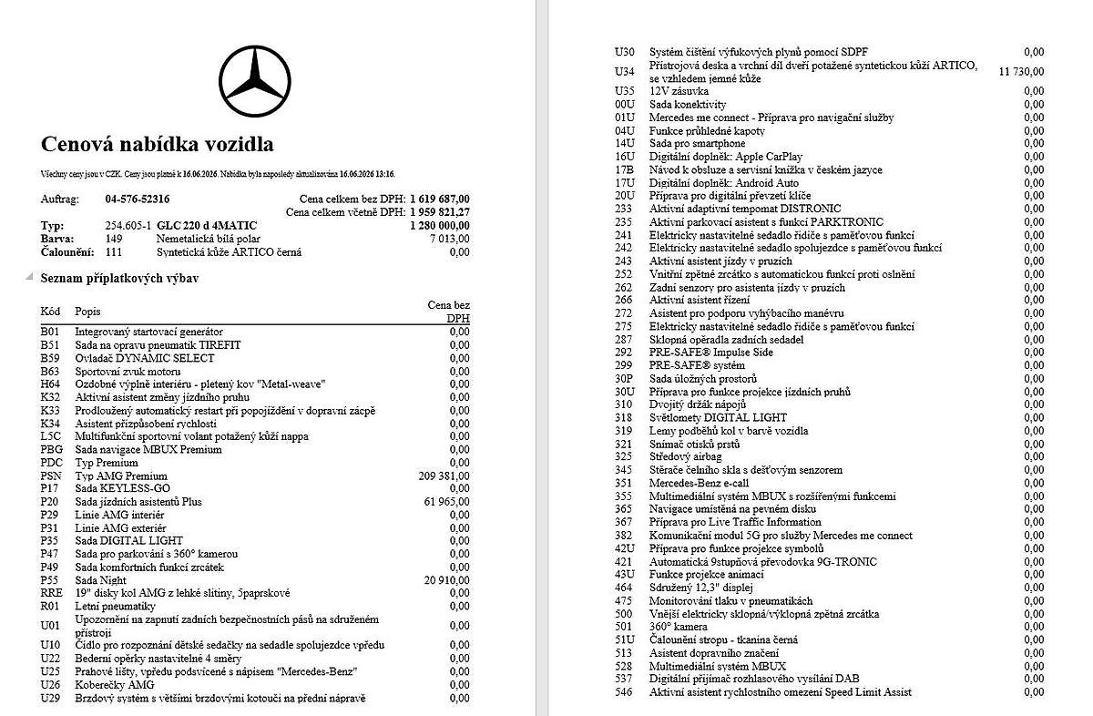 Mercedes-Benz GLC 220d 4M, 1.majitel, CZ