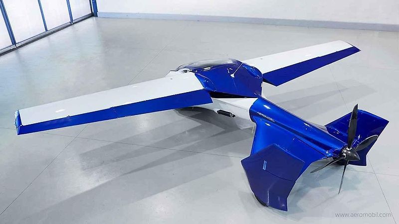 Předpokládaný design nové verze „létajícího automobilu“ od firmy AeroMobil.