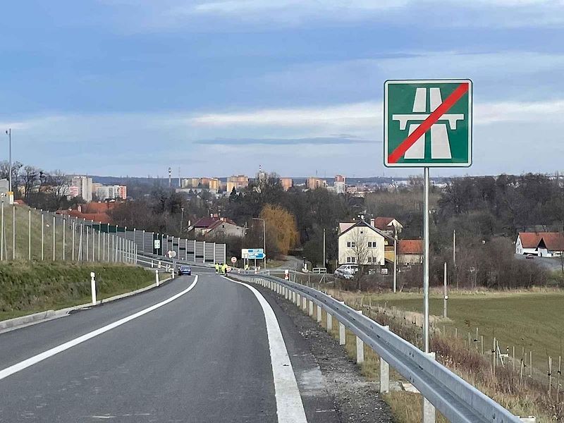Zprovoznění nového úseku D48 u Nového Jičína, 19. 12. 2024.