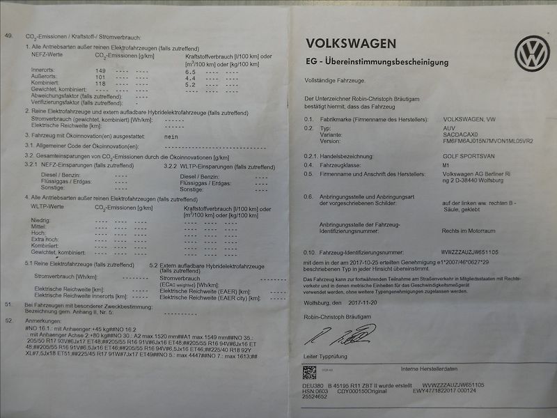 Volkswagen Golf Sportsvan 1,5 TSi 96kW Join,LED,navigace - fotka 43 z 44