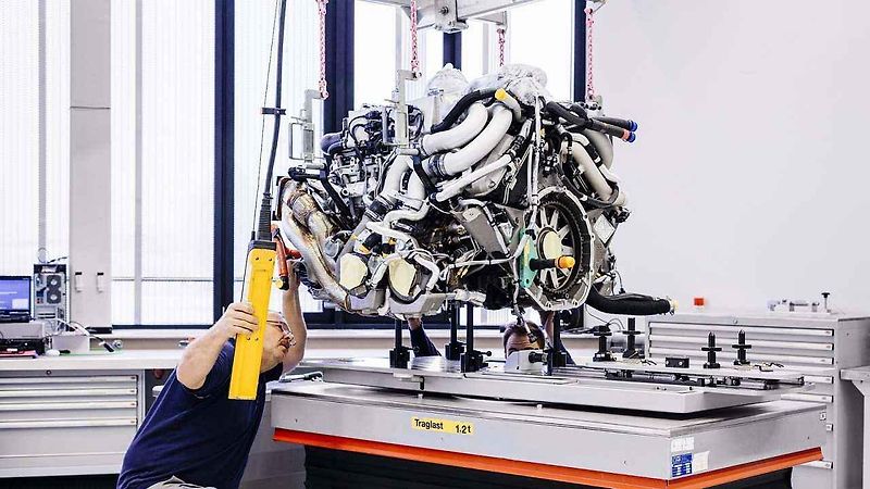 Výrobní prostory Bugatti Chiron ve francouzském Molsheimu.