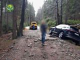 Cizinec chtěl autem do Česka přes národní park, jízda mu skončila uprostřed lesa