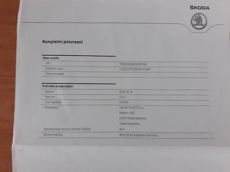 Škoda Citigo (2016) 1.0 MPi ČR - fotka 23 z 24