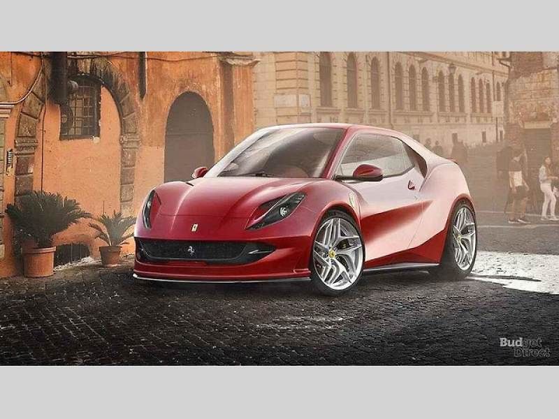 Smyšlená ilustrace hatchbacku od Bugatti.