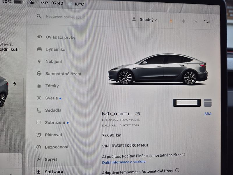 Tesla Model 3 LONG RANGE DUAL MOTOR SOH 93,5 - fotka 48 z 48