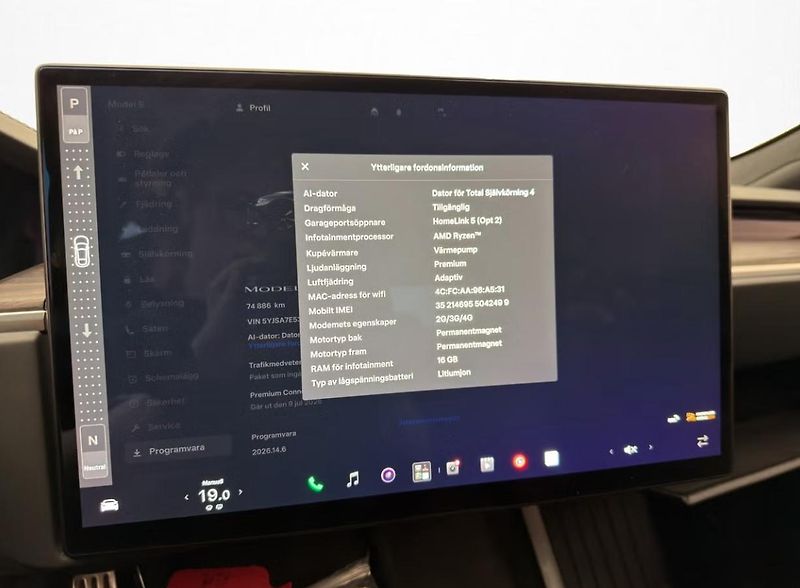 Tesla Model S LR AWD Vzduch Pano. Kam Yoke - fotka 20 z 35