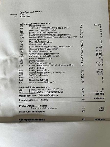 BMW Řada 7 (2021) 750 i M sportovní paket - fotka 10 z 10