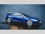 Tesla Model S s karoserií kombi (zmenšený model).