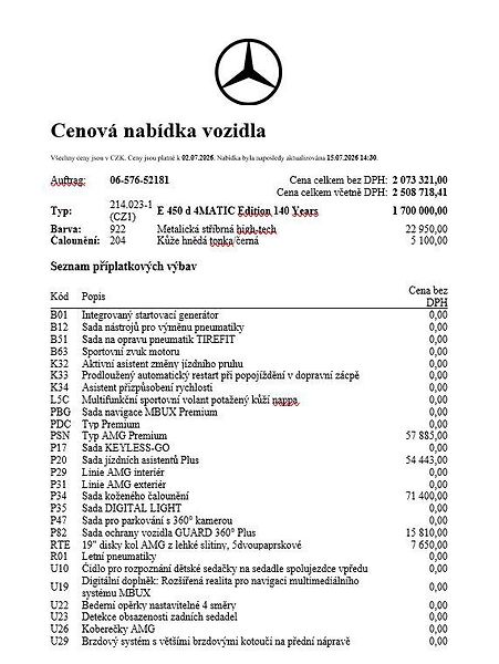 Mercedes-Benz Třídy E (2026) E 450 d 4MATIC - fotka 21 z 23