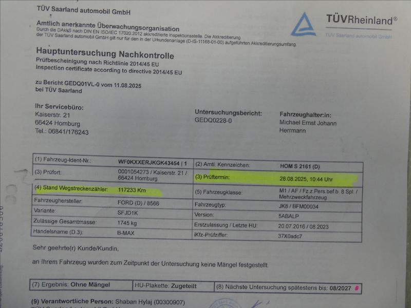 Ford B-MAX 1,0 EcoBoost 74kW,2xkola,servi - fotka 39 z 47