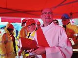 Slavnostní zahájení ražby průzkumné štoly pojmenované Marie v místě budoucího tunelu Kamenná Vrata na dálnici D3.
