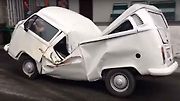 Tento Volkswagen se zdá býti nesmrtelným. Nezastaví ho ani padlý strom.