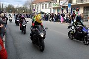 Z příjezdu spanilé jízdy motocyklů do Poděbrad.