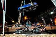 Finále Race The Streets, mezinárodního šampionátu v driftech v Dolní oblasti Vítkovic. 9. srpna 2025 v Ostravě. Zleva Patrik Cselőtei, Marco Zakouřil