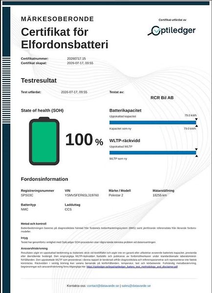 Polestar 2 LR SoH 100% 360kam BLIS LED - fotka 20 z 20
