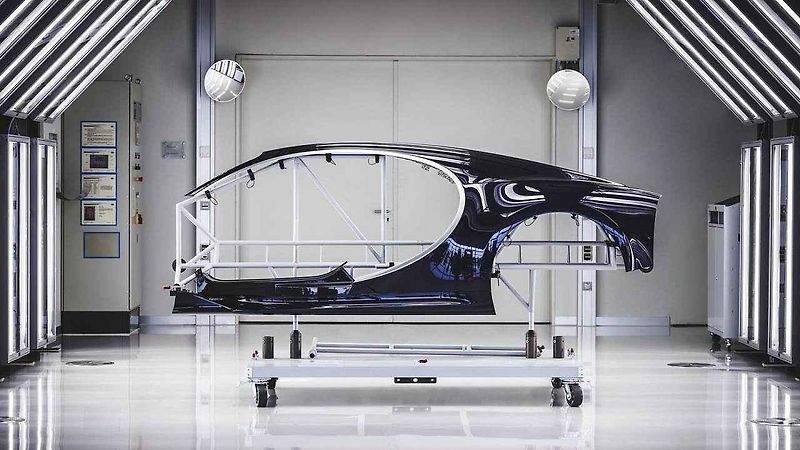 Výrobní prostory Bugatti Chiron ve francouzském Molsheimu.