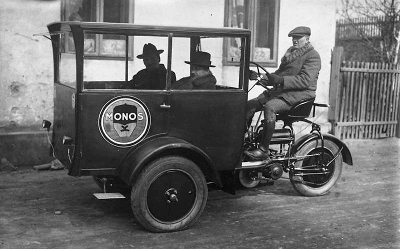 Tříkolka Monos 200 v magazínu Illustrierte Technik für Jedermann z roku 1929.