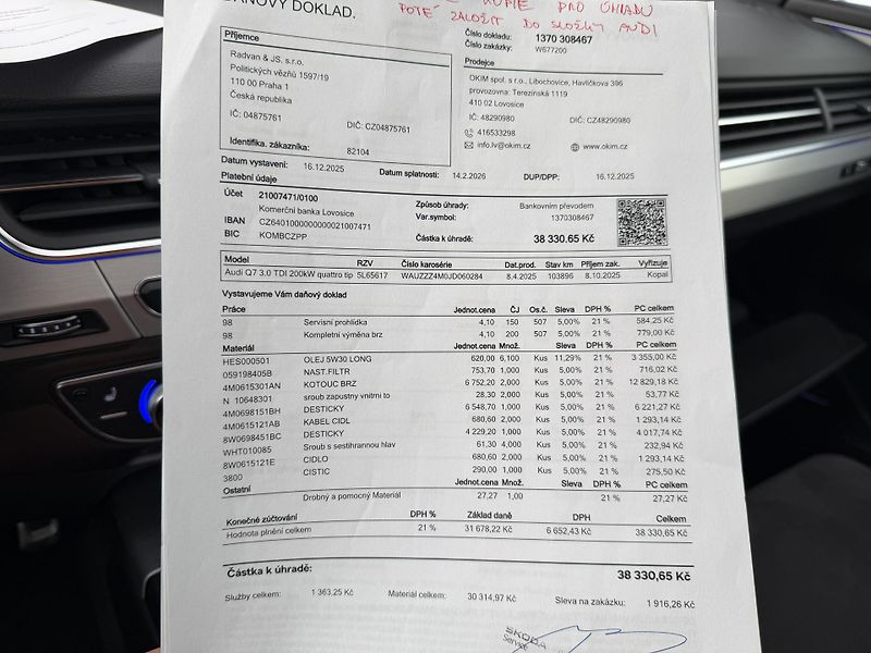 Audi Q7 3.0Tdi*200kw*CZ*DPH*S-Line* - fotka 44 z 47
