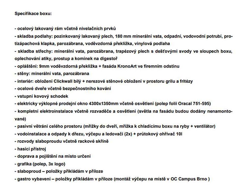 Ostatní PRODEJNÍ POTRAVINÁŘSKÝ BOX, TE - fotka 6 z 24