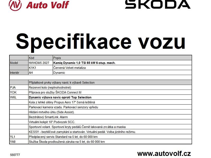 Škoda Kamiq Dynamic 1,0TSI 85kW - fotka 2 z 11