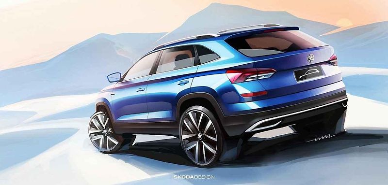 Skica nového SUV Škoda pro Čínu.