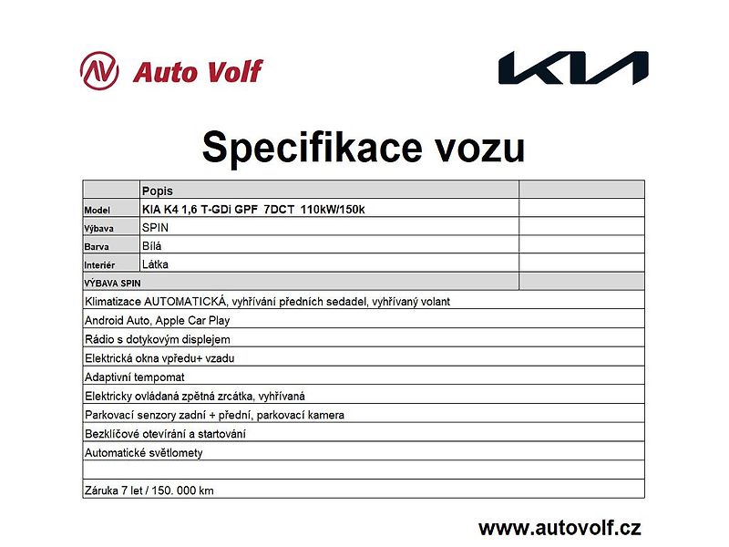 Kia K4 SPIN 1,6 T-GDi GPF 7DCT 110kW/ - fotka 2 z 12
