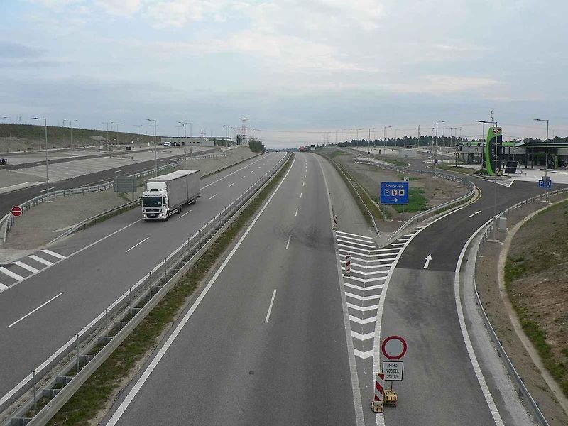 Ilustrační foto dálnice D3. Realizace dopravních staveb na jihu Čech.