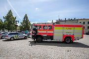 Záchranné složky policie a hasičů na Frýdeckém náměstí, 17. června 2024