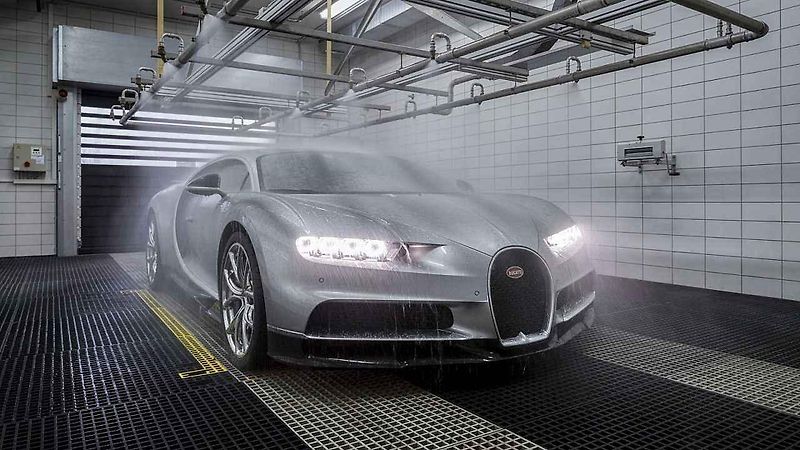 Výrobní prostory Bugatti Chiron ve francouzském Molsheimu.