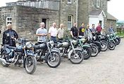 Motocykly Sunbeam při Owners Rally.