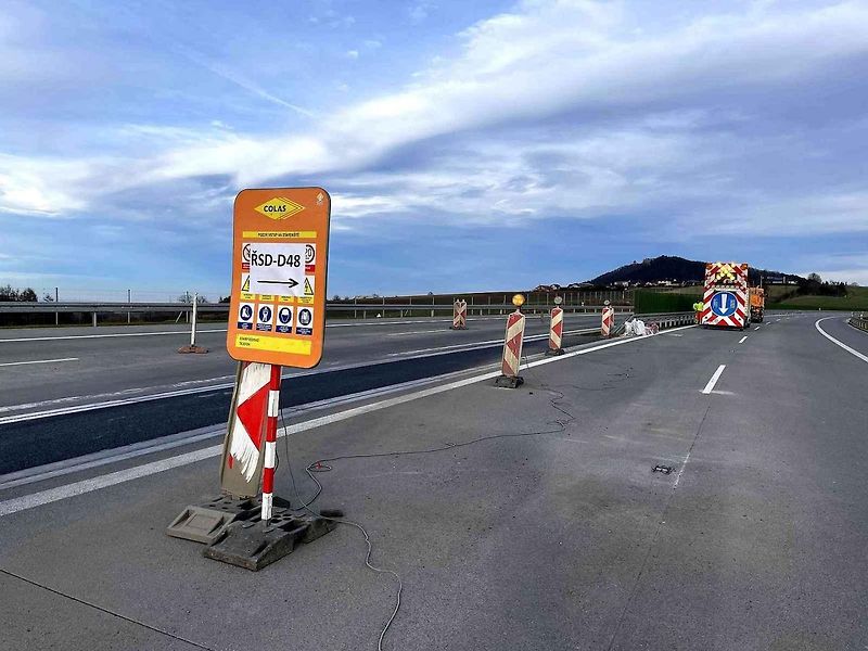 Zprovoznění nového úseku D48 u Nového Jičína, 19. 12. 2024.
