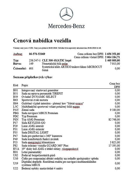 Mercedes-Benz CLE (2026) 300 4MATIC kupé - fotka 21 z 23