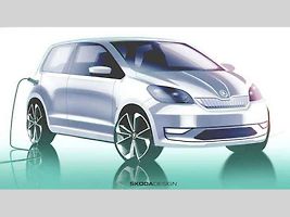 Elektrická Škoda Citigo-e na prvním obrázku.