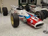 Monopost A. J. Foyta, se kterým vyhrál 500 mil Indianapolis vystavený ve Speedway Motor Museu.