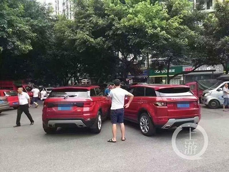 Nehoda Porsche Cayenne a Zotye SR9.