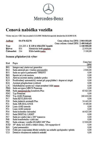 Mercedes-Benz Třídy E E 220d 4M Kombi AMG Style - fotka 16 z 18