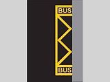 Zastávka autobusu nebo trolejbusu. Vyznačuje prostor zastávky uvedených vozidel; obě značky mohou být provedeny i v bílé barvě.