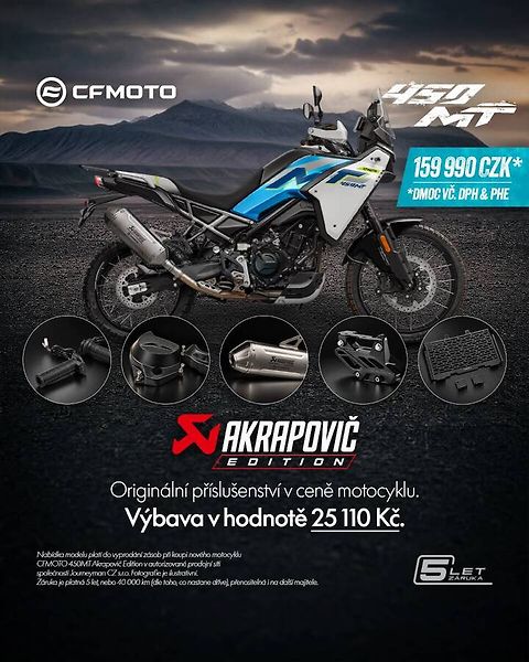 CFMOTO 450 MT-R (2026) RX Akrapovič Edition - fotka 1 z 23