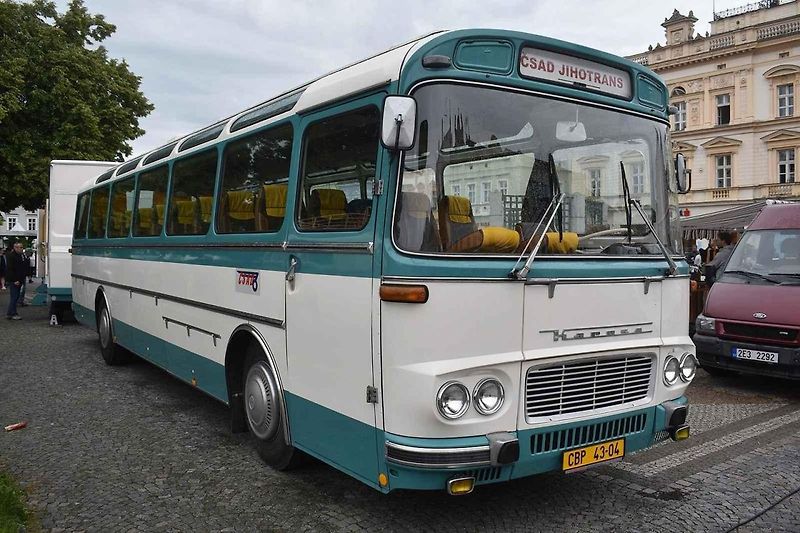 Karosa ŠD 11 s přívěsem LP30 na Sodomkově Vysokém Mýtu