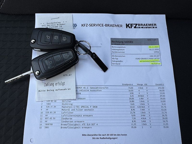 Ford Grand C-MAX (2018) 1.6Ti-VCT Digi Klima Tempomat - fotka 32 z 49